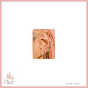 14K Gold Plated Dainty Stud Huggie Hoop Earrings Set for Women